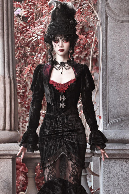 Gothic Court Velvet Cardigan