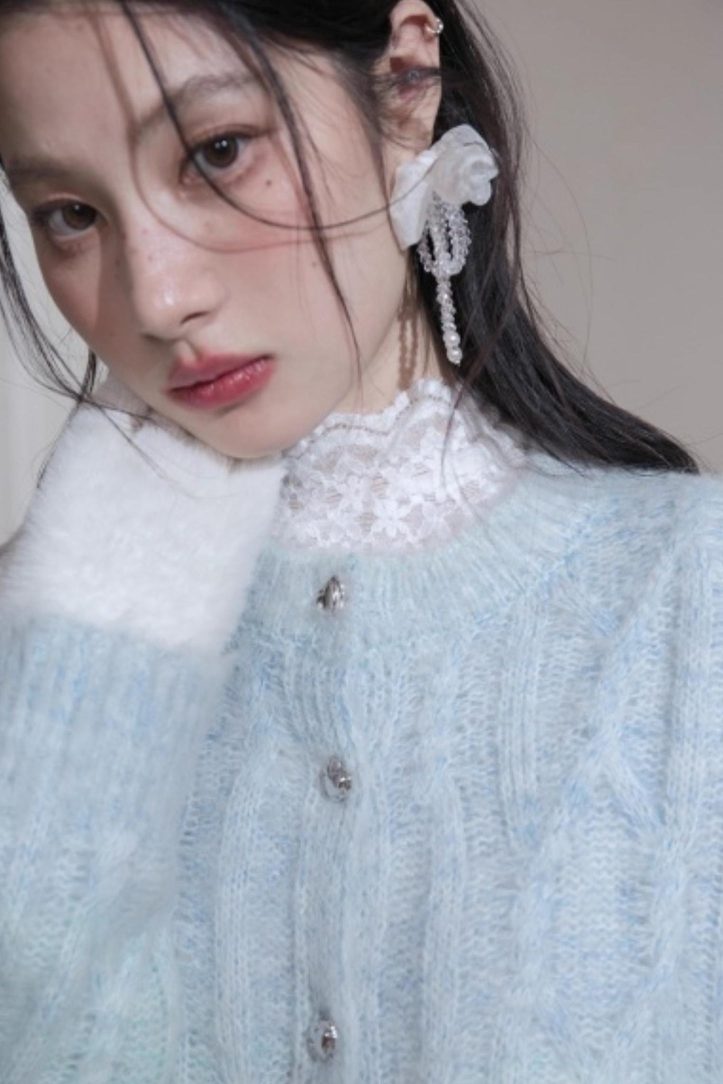 Gradient Alpaca Wool Cardigan