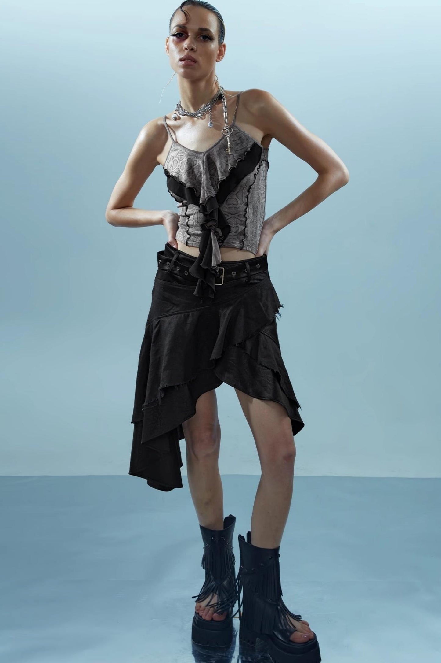 Ruffle Snake Camisole