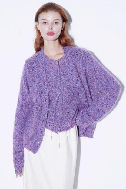 Intricate Mohair Starry Cardigan Set-Up