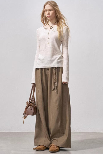 Henry Collar Sequin Knit Sweater