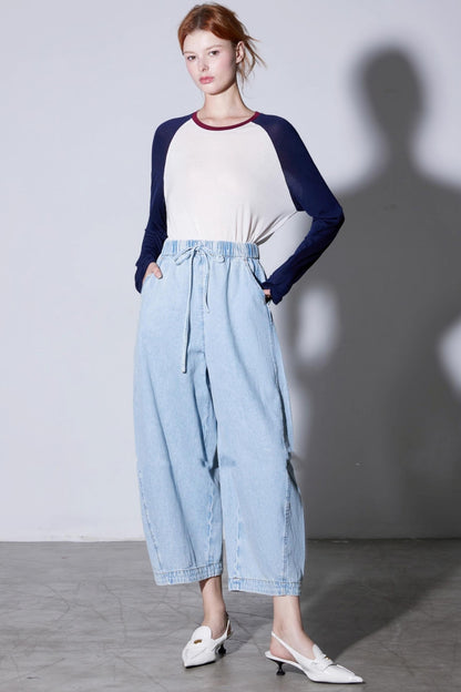 Relaxed Cotton Balloon Jeans