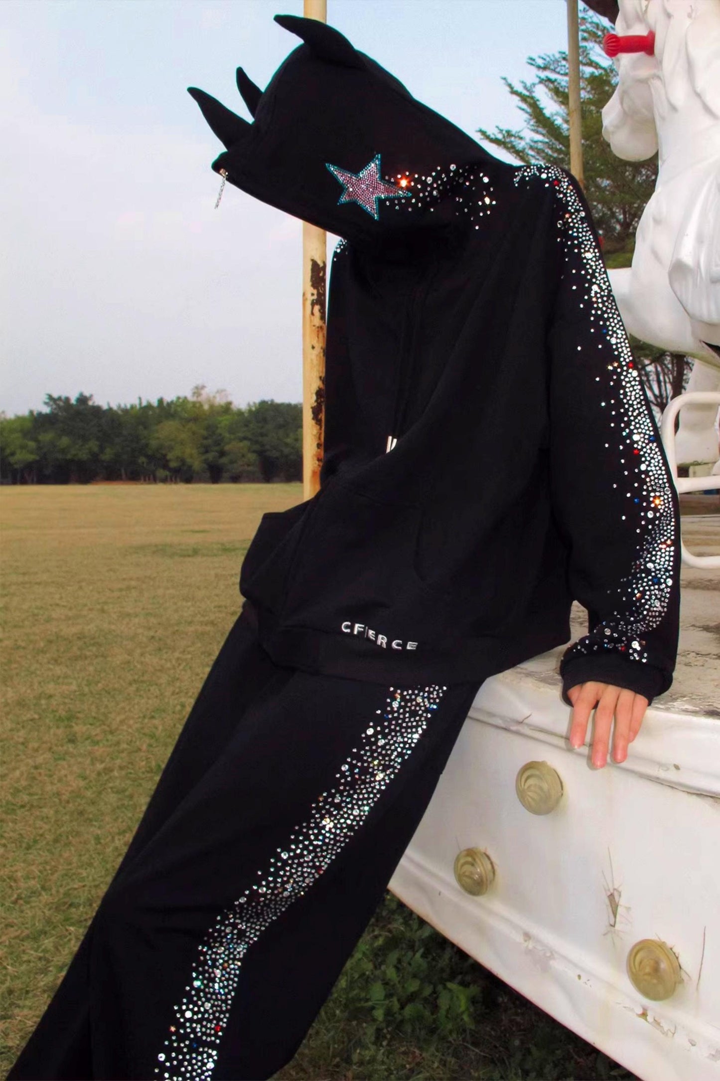 Crying Unicorn Strass Sweatshirt