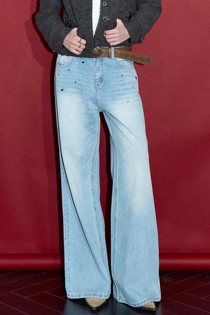 Starry Sky Gemstone Jeans