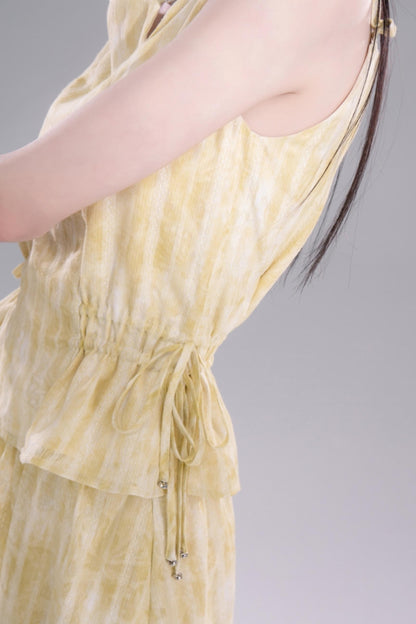 Sandalwood Drawstring Ensemble Skirt Set-Up