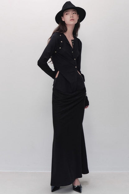 Detachable Round Neck Knitted Cardigan