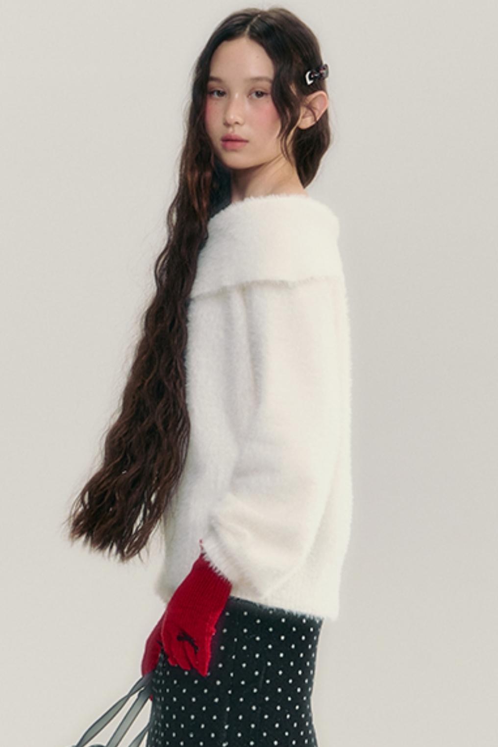 French Soft Knit Bow Sweater