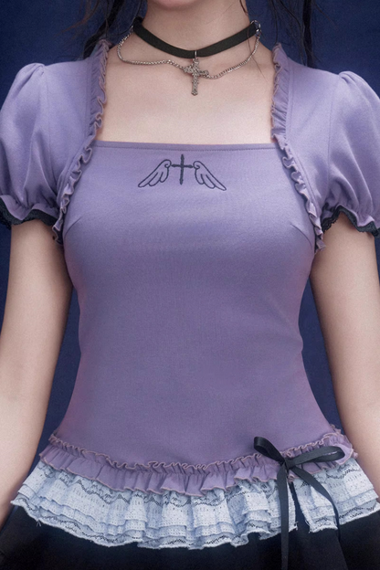 Pure Desire Purple Lace Top