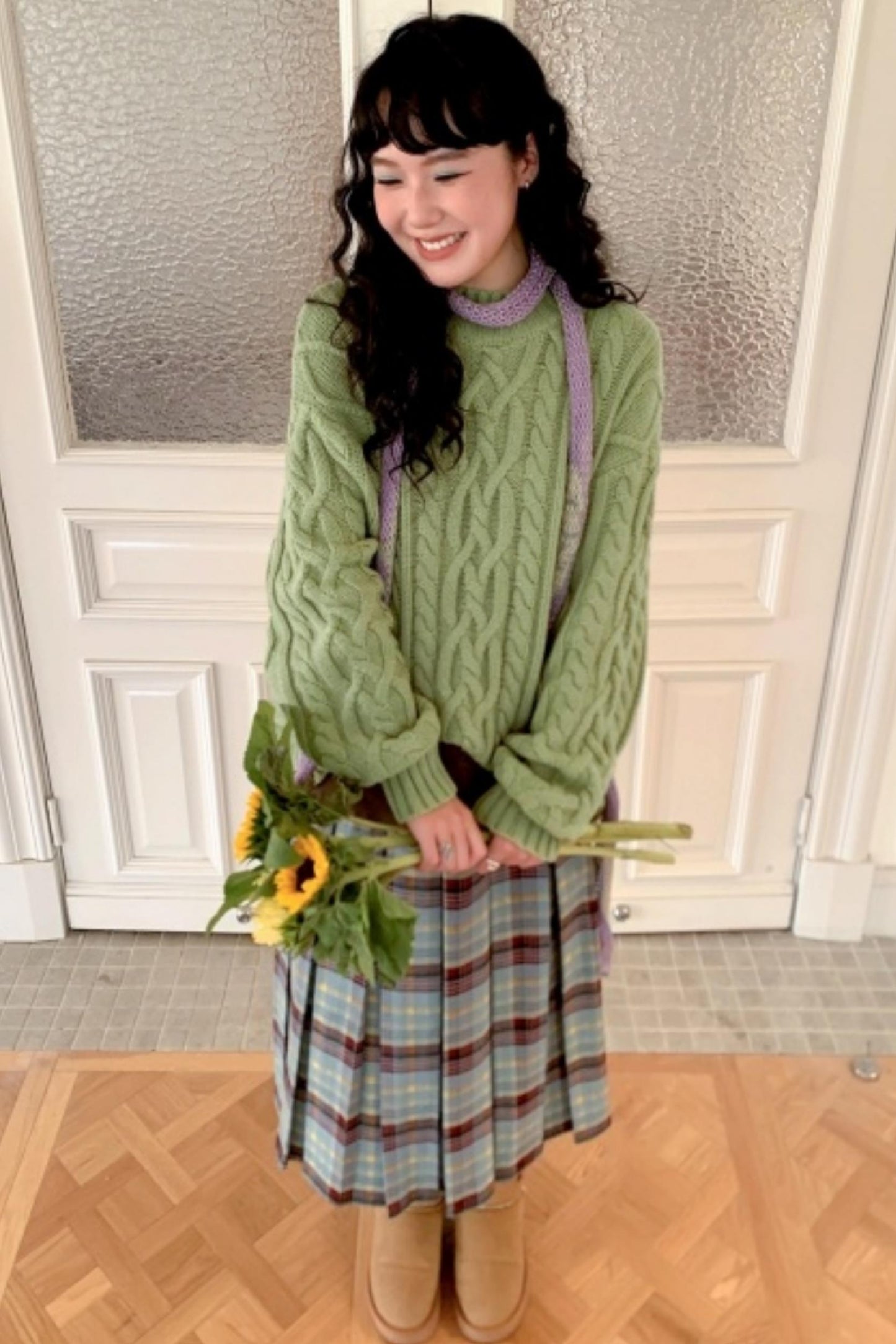 Sheep Wool Cable Knit Sweater