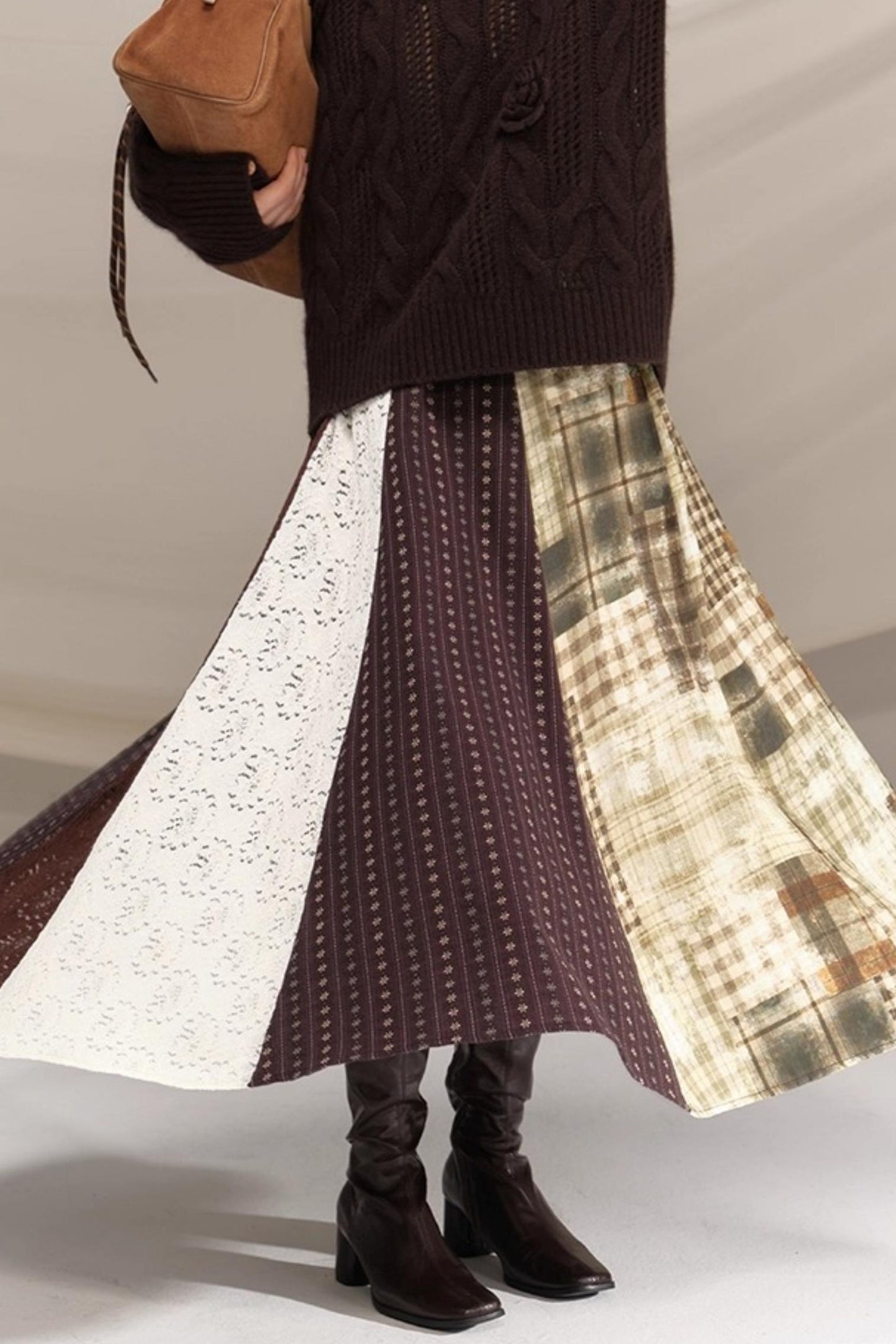 Poetry in the Mist Plaid Skirt