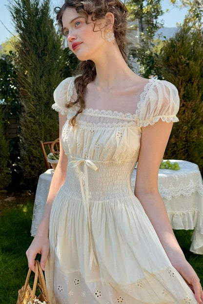 Whimsical White Rabbit Summer Dress