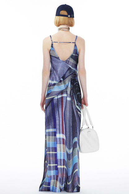 Twisted Halter Swing Dress