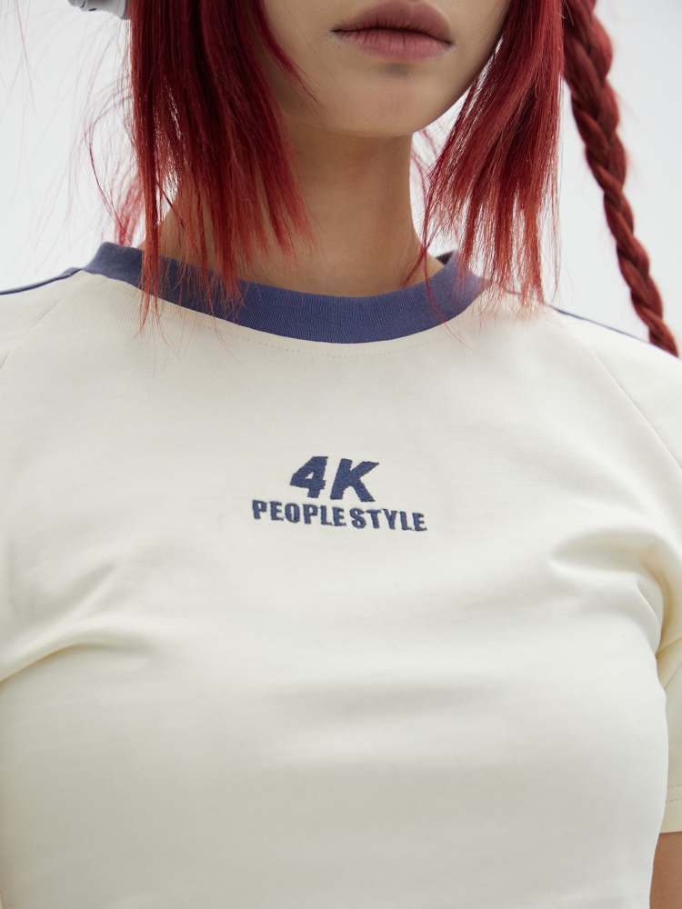 4K　Simple Casual Plain T-Shirt