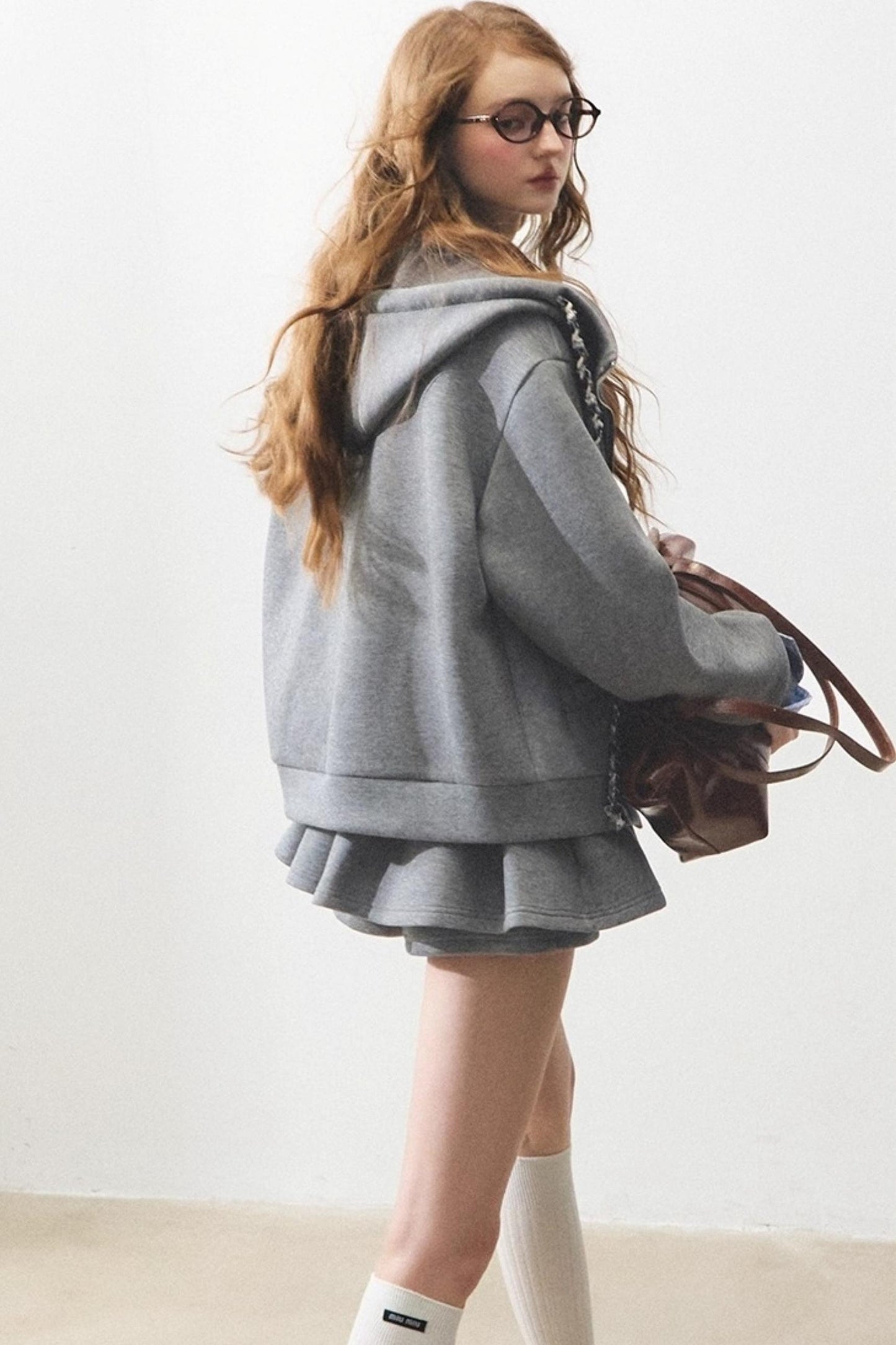 Knitted Sweatshirt Skirt Set-Up