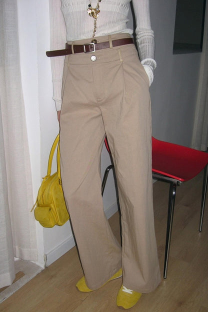 High Waist Loose Straight Casual Pants