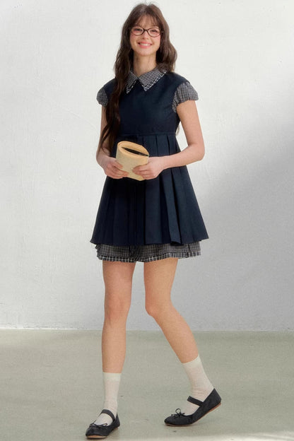 Woolen Short Sleeve Dress