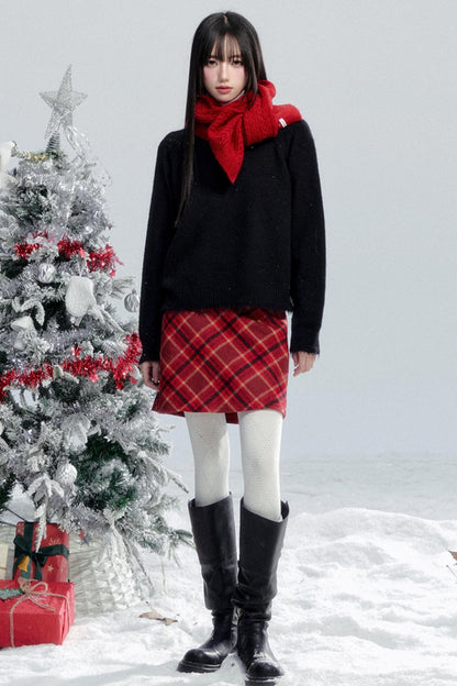 Fringed Raw Edge Knit Top