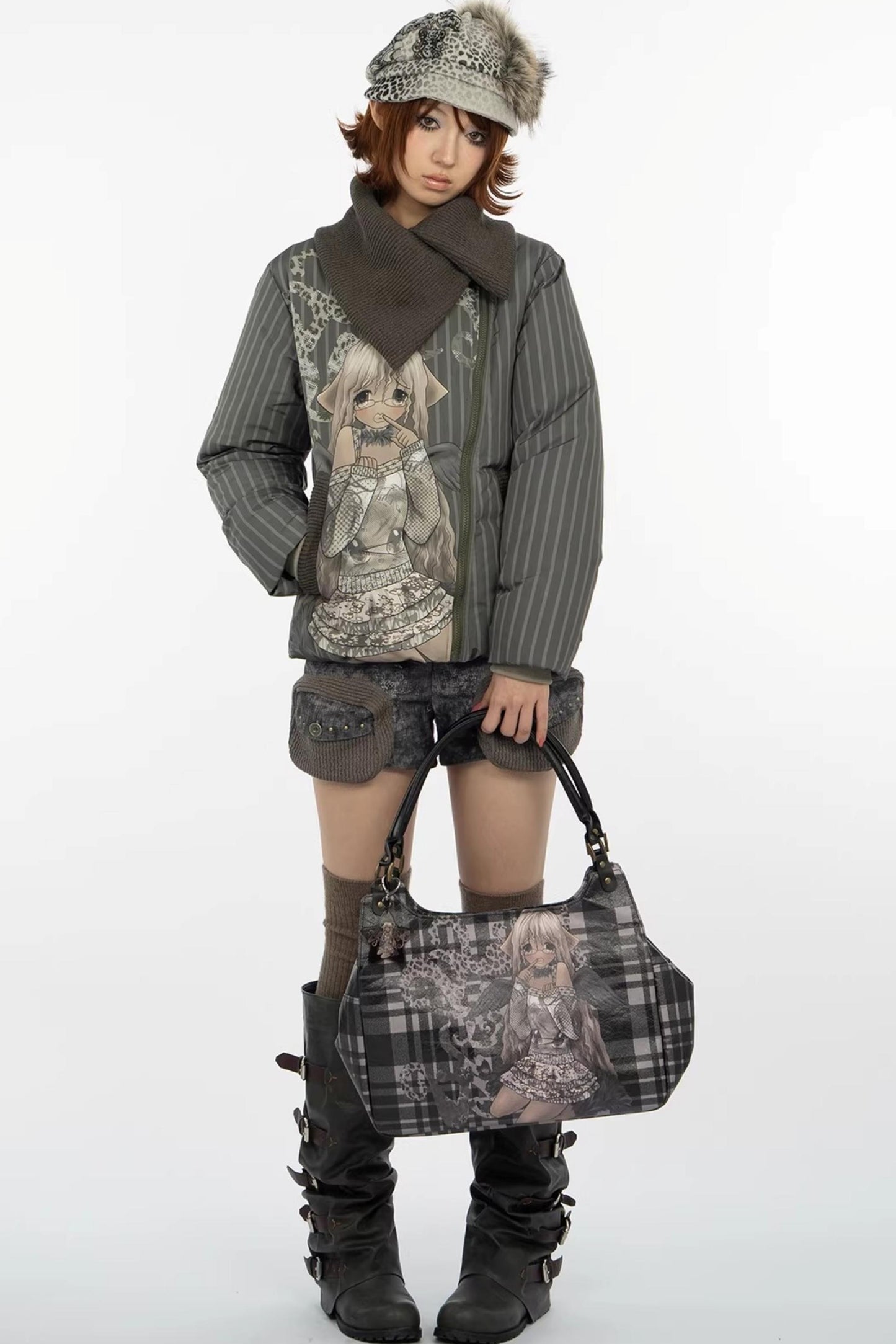 Lightweight Plaid Printed Bag
