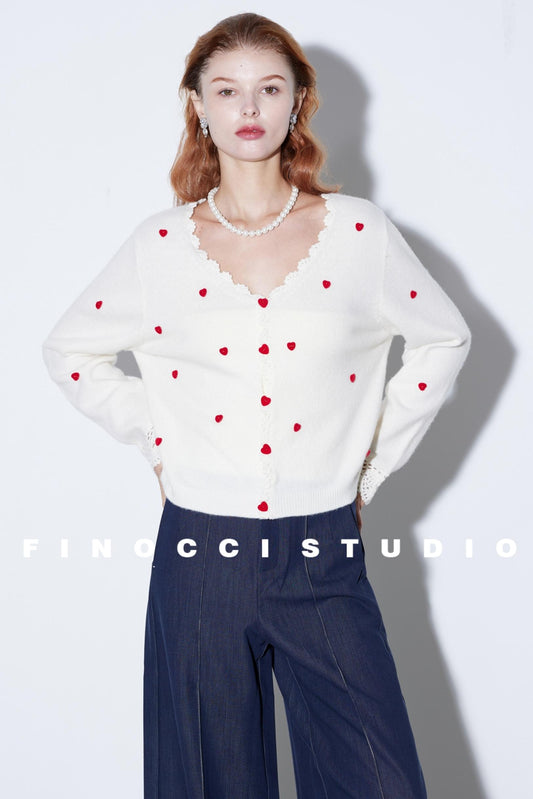 Crafted Woolen V-Neck Top