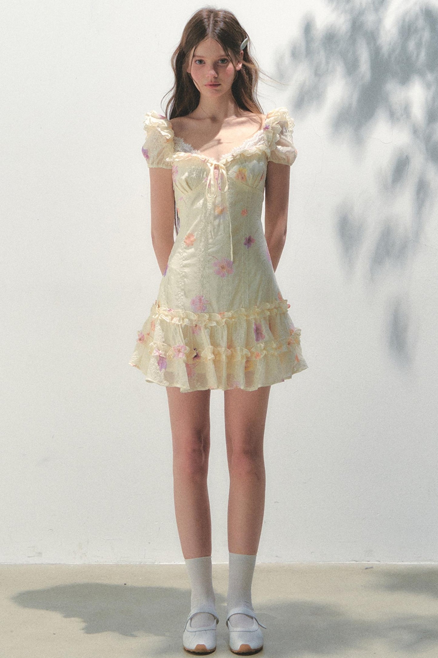 French Embroidered Sleeve Dress