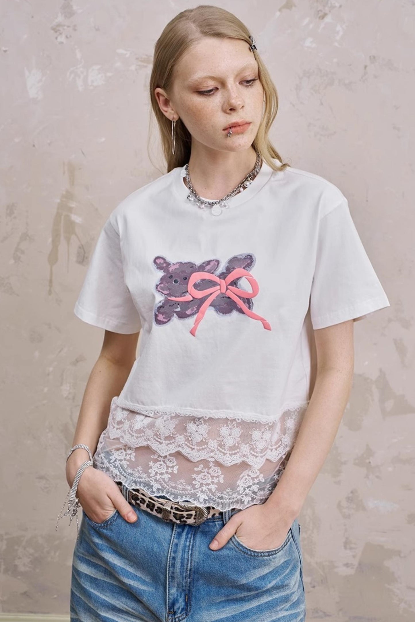 Summer Bow-Detail Running Tee