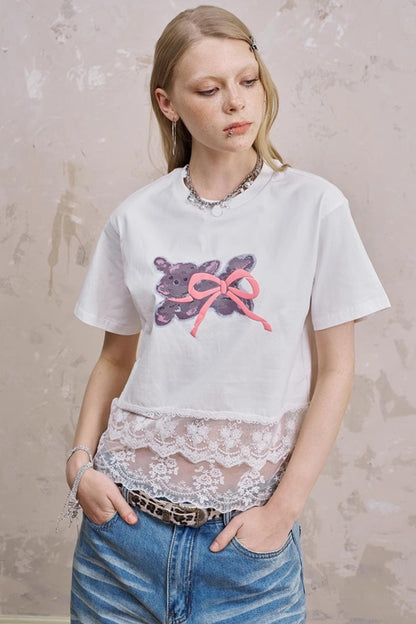 Summer Bow-Detail Running Tee