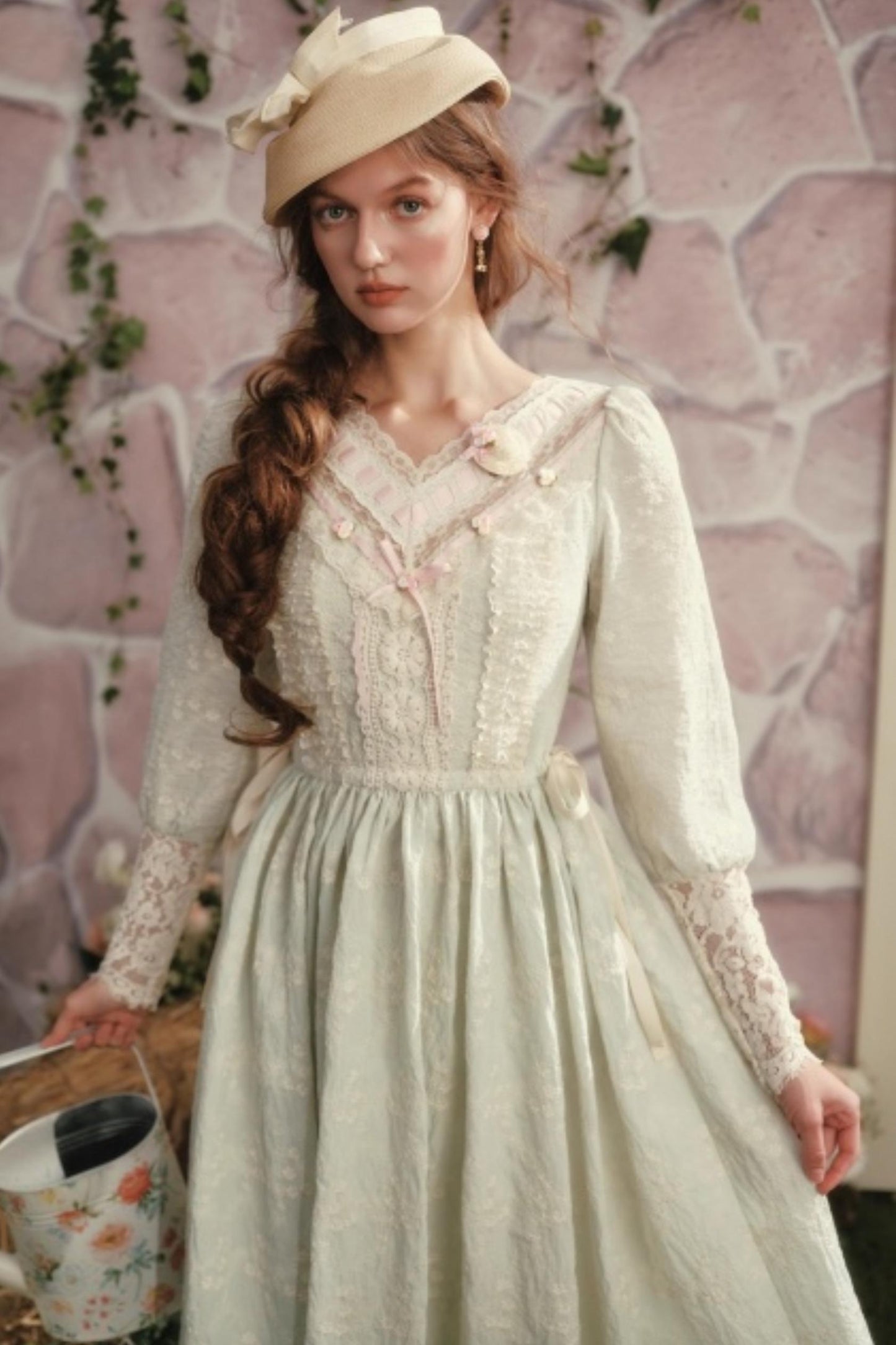 Lace Splicing Pastoral Dress