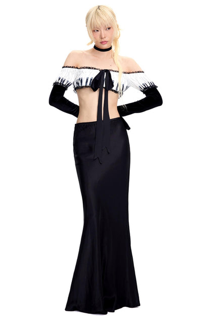 Piano Style Bandeau Top