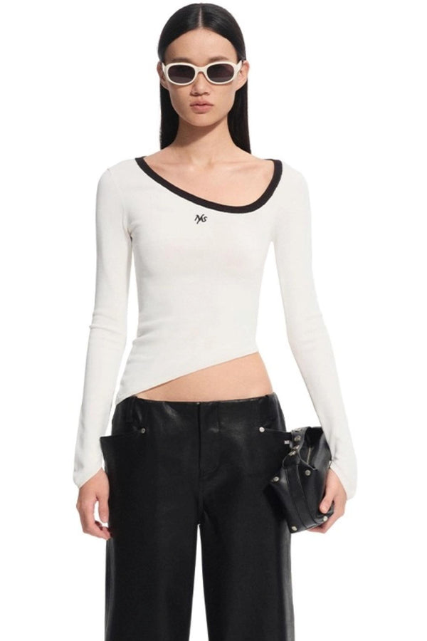 Right Knit Long-sleeved Top