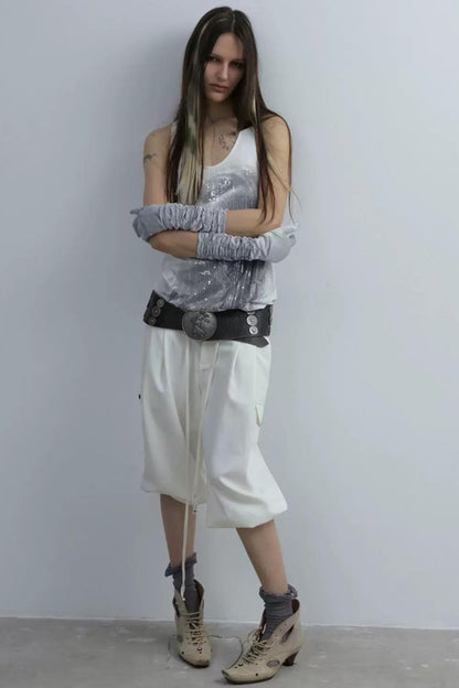 Equestrian Cargo Pleated Cuffed Pants