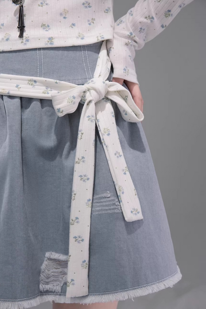 Floral Off-Shoulder Knitted Top