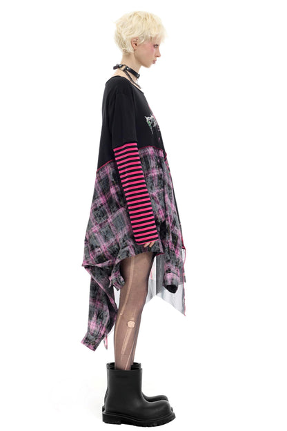 Striped Mesh Hottie Dress