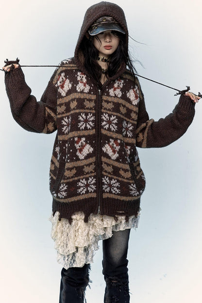 Retro Wool Fair Isle Sweater