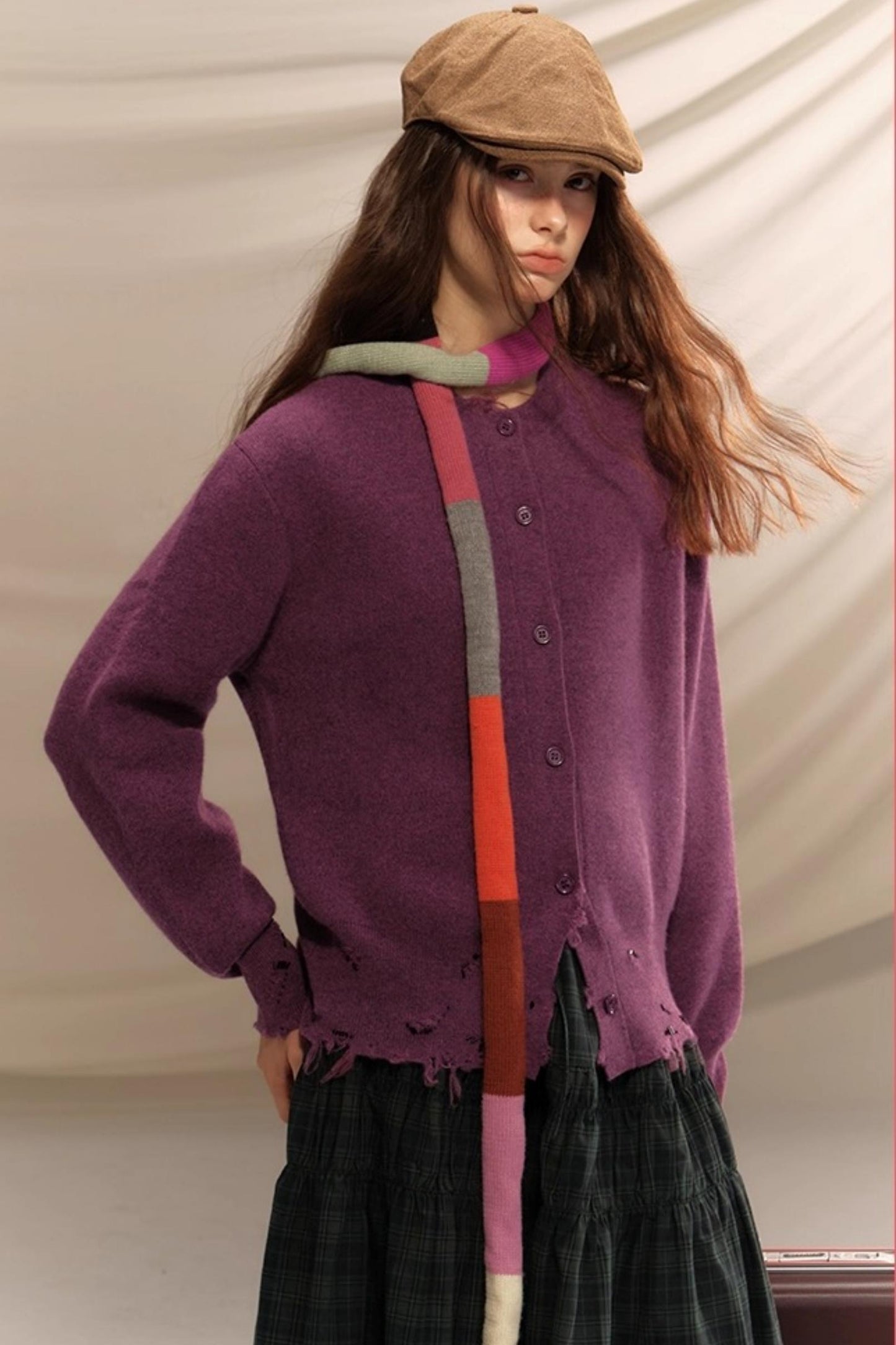 Merino Wool Nail Beads Cardigan