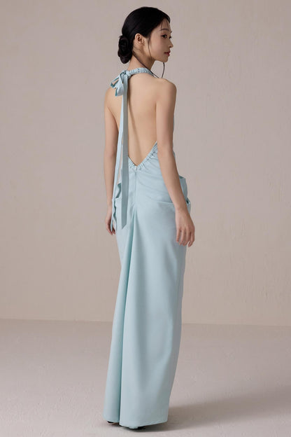 Summer Lime Backless Dress