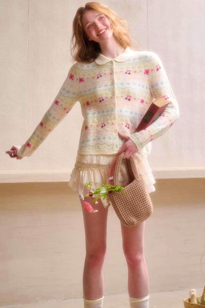 Rainbow Fair Isle Cozy Cardigan