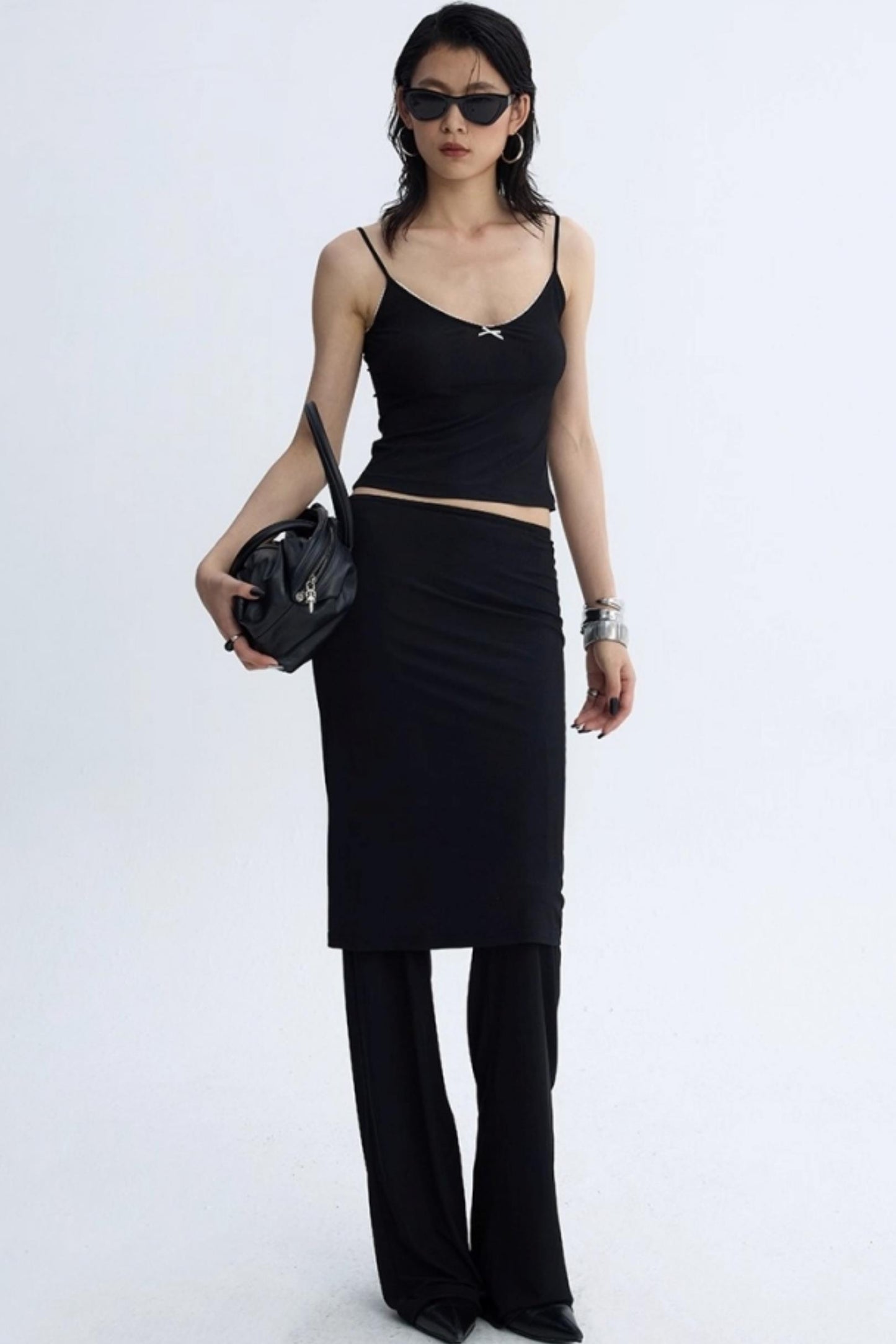 Cool Lace Bow Three-Piece Set-Up