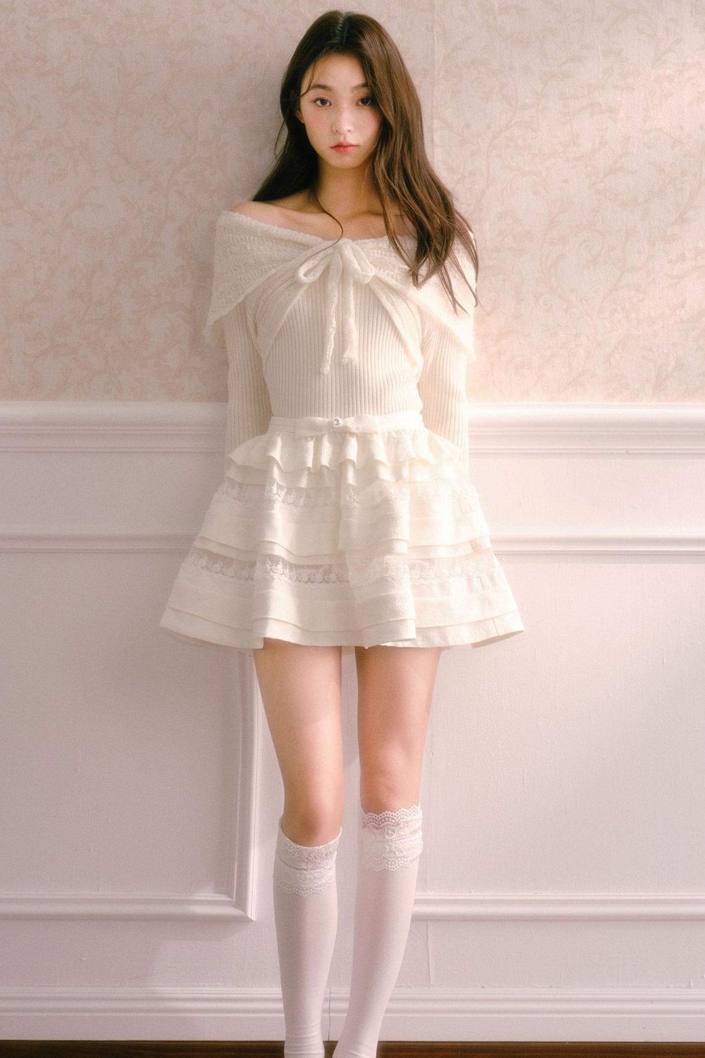 Textured Rose Puffy Skirt