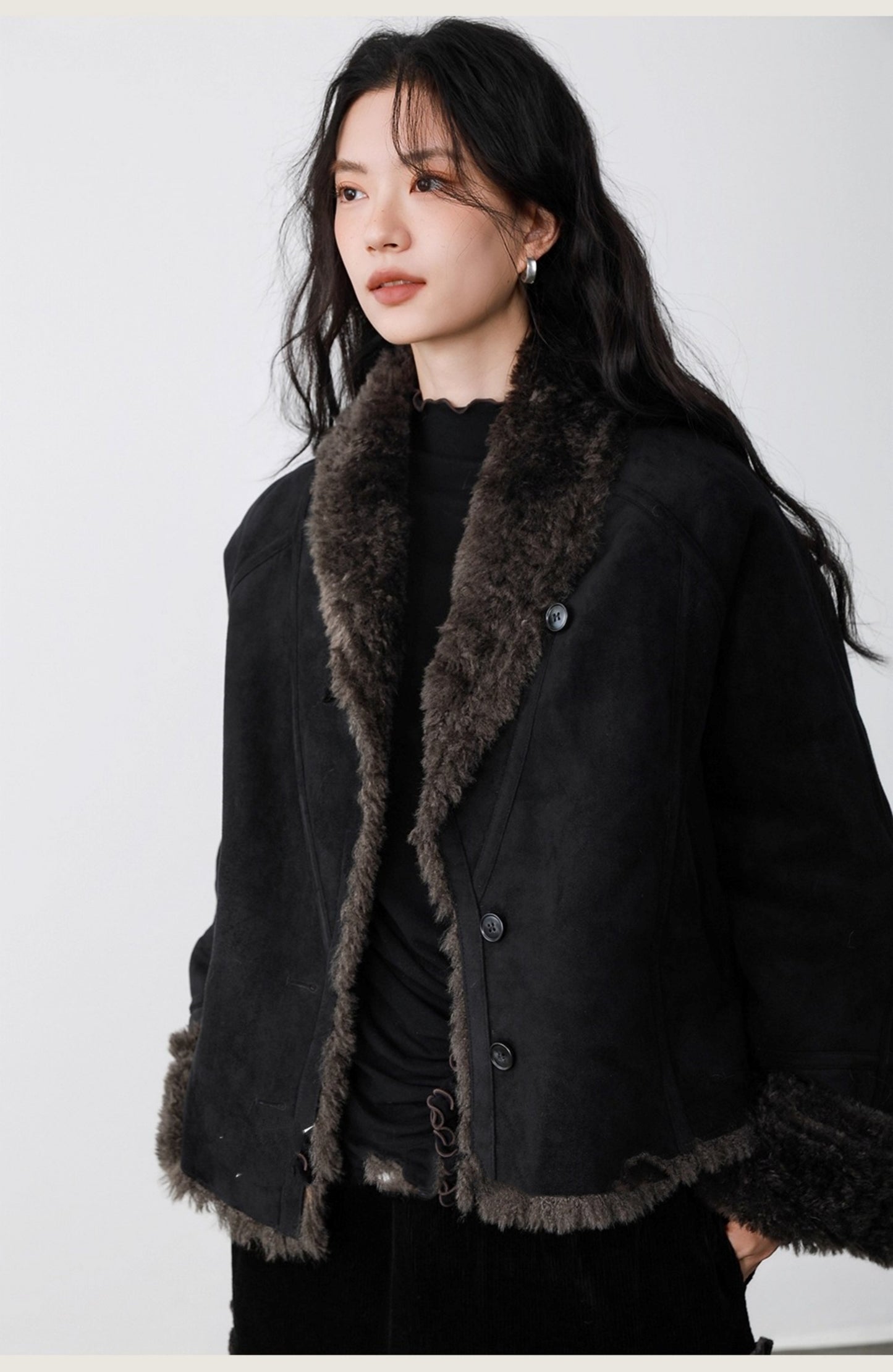 Black Velvet Suede Jacket