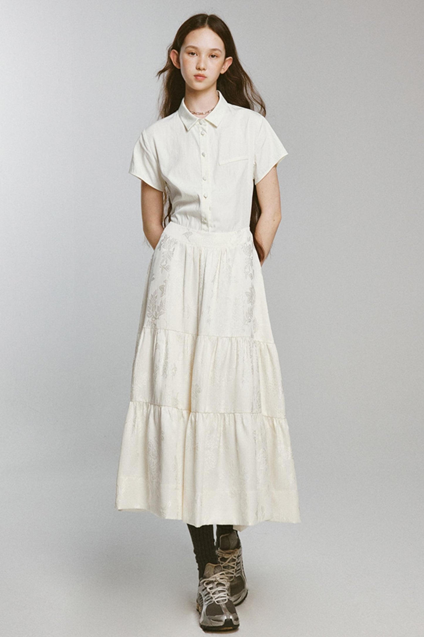 Rebellious Lace-up Shirt Dress