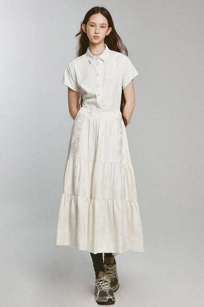 Rebellious Lace-up Shirt Dress