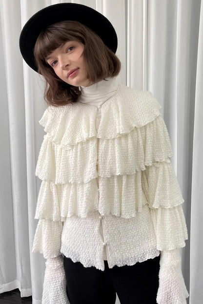 Autumn White Knit Cardigan