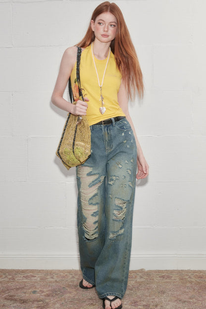 Summer Chic Distressed Jeans