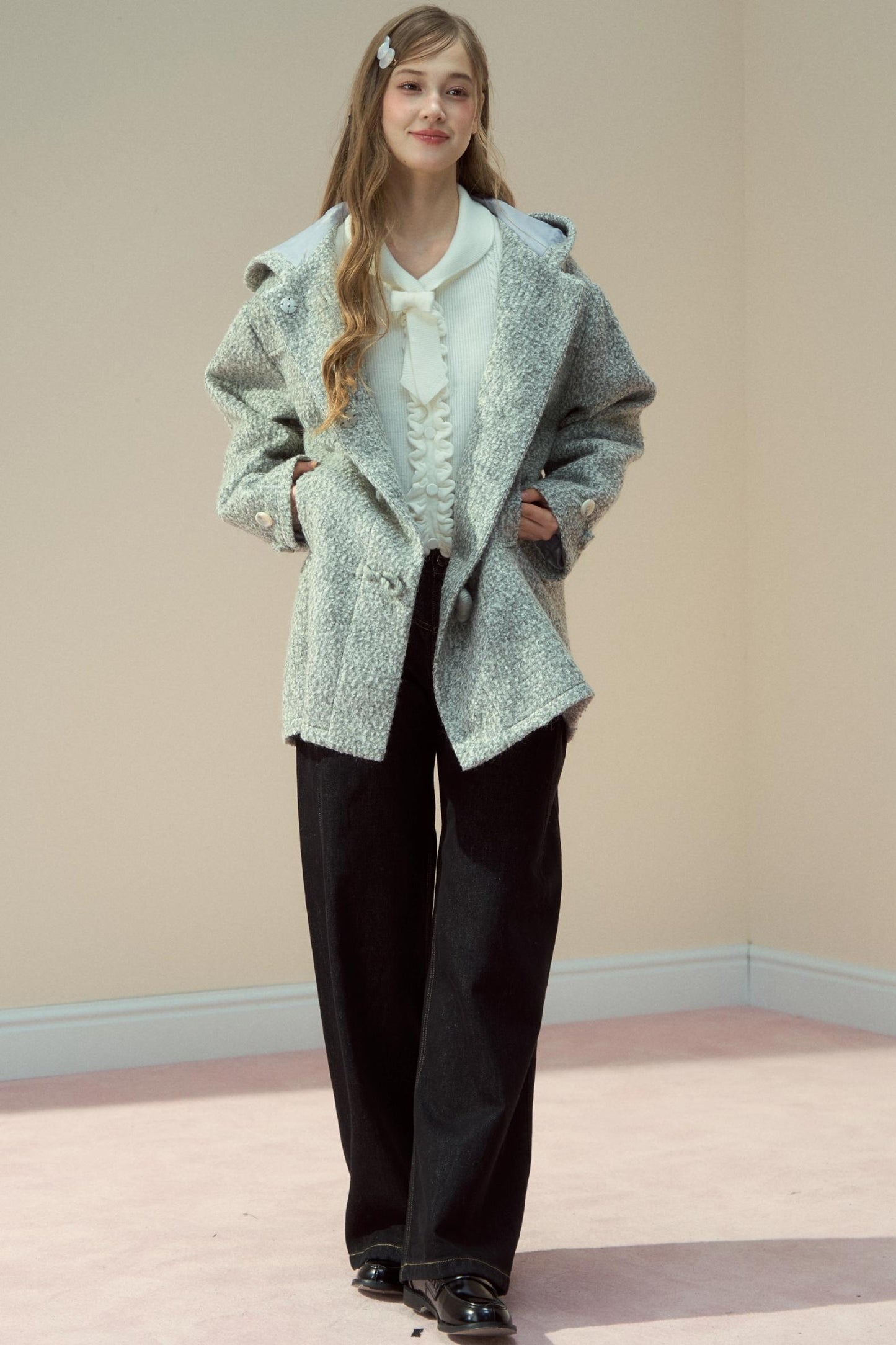 Collegiate Style Sheep Wool Jacket