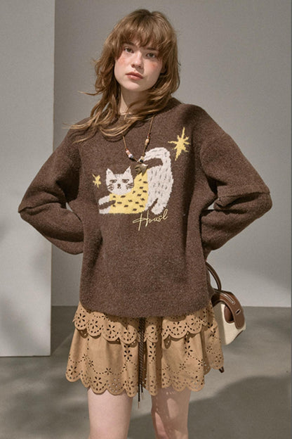 Cute Slouch Knit Sweater Top