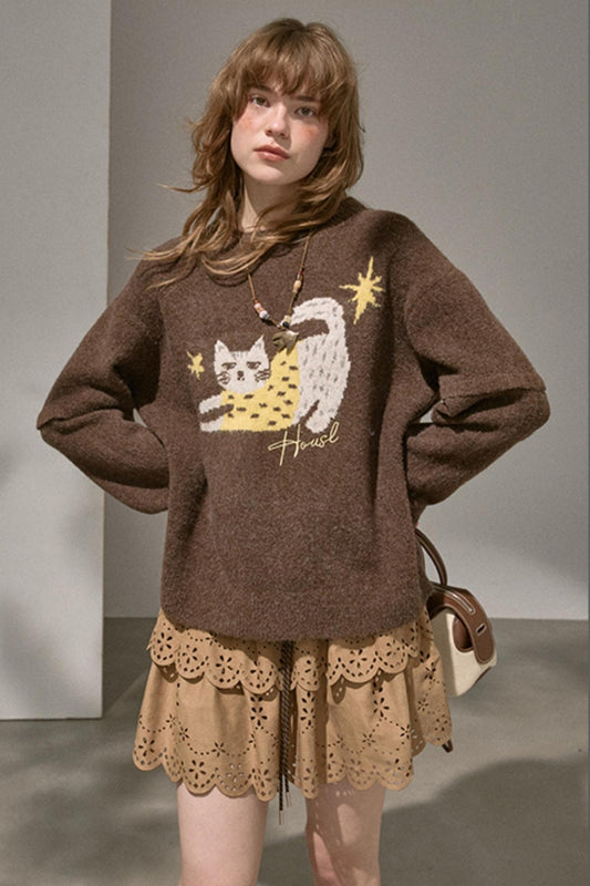 Cute Slouch Knit Sweater Top