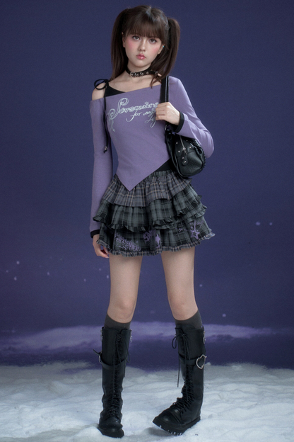 Black and Purple Desire Top