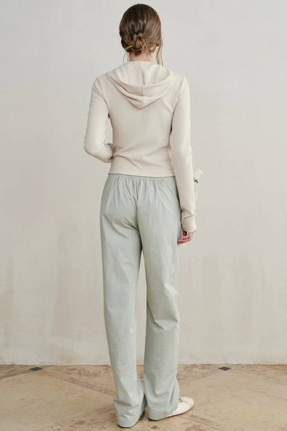 Lightweight Waffle Knit Hooded Jacket