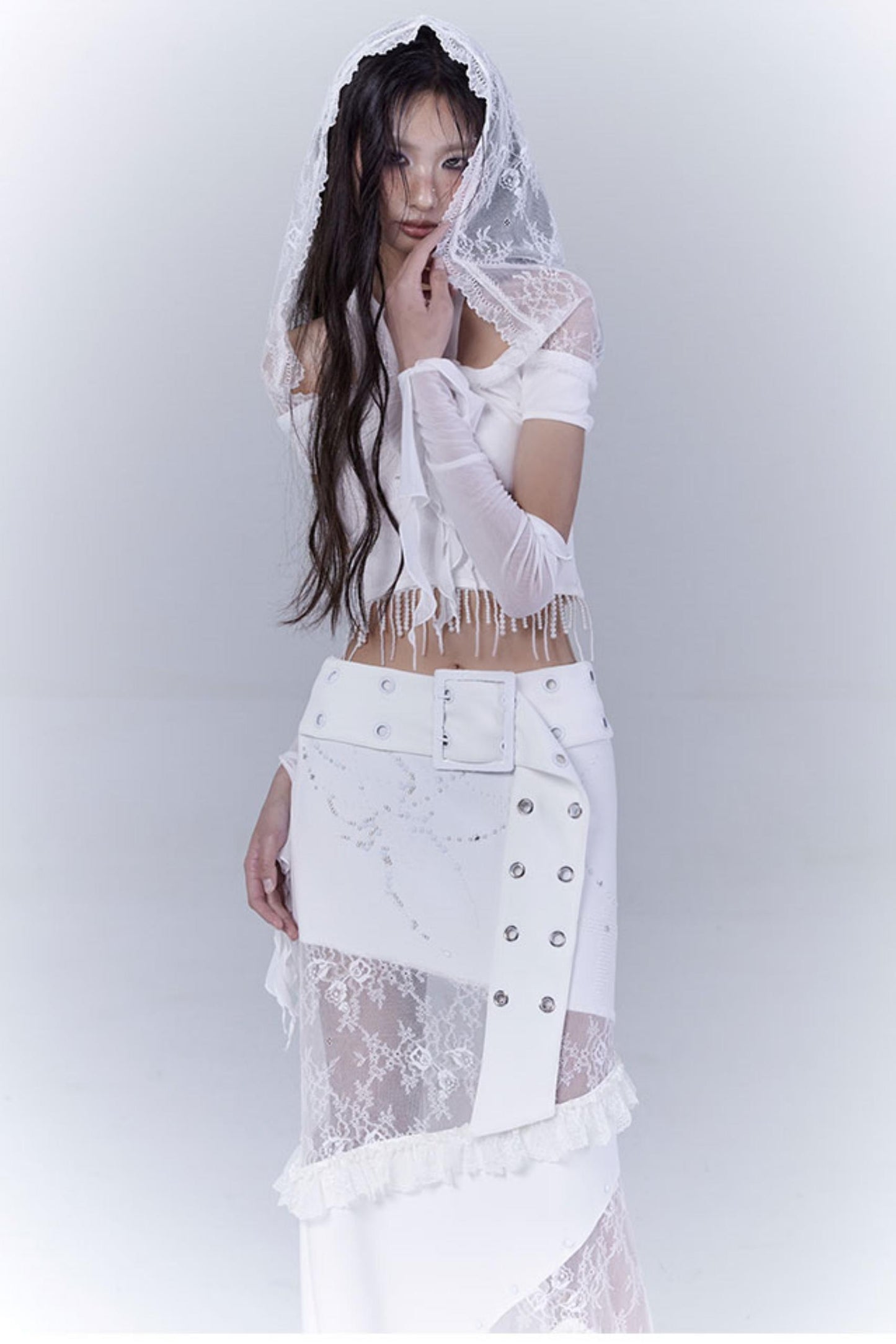 Ethereal White Lace Dream Hoodie