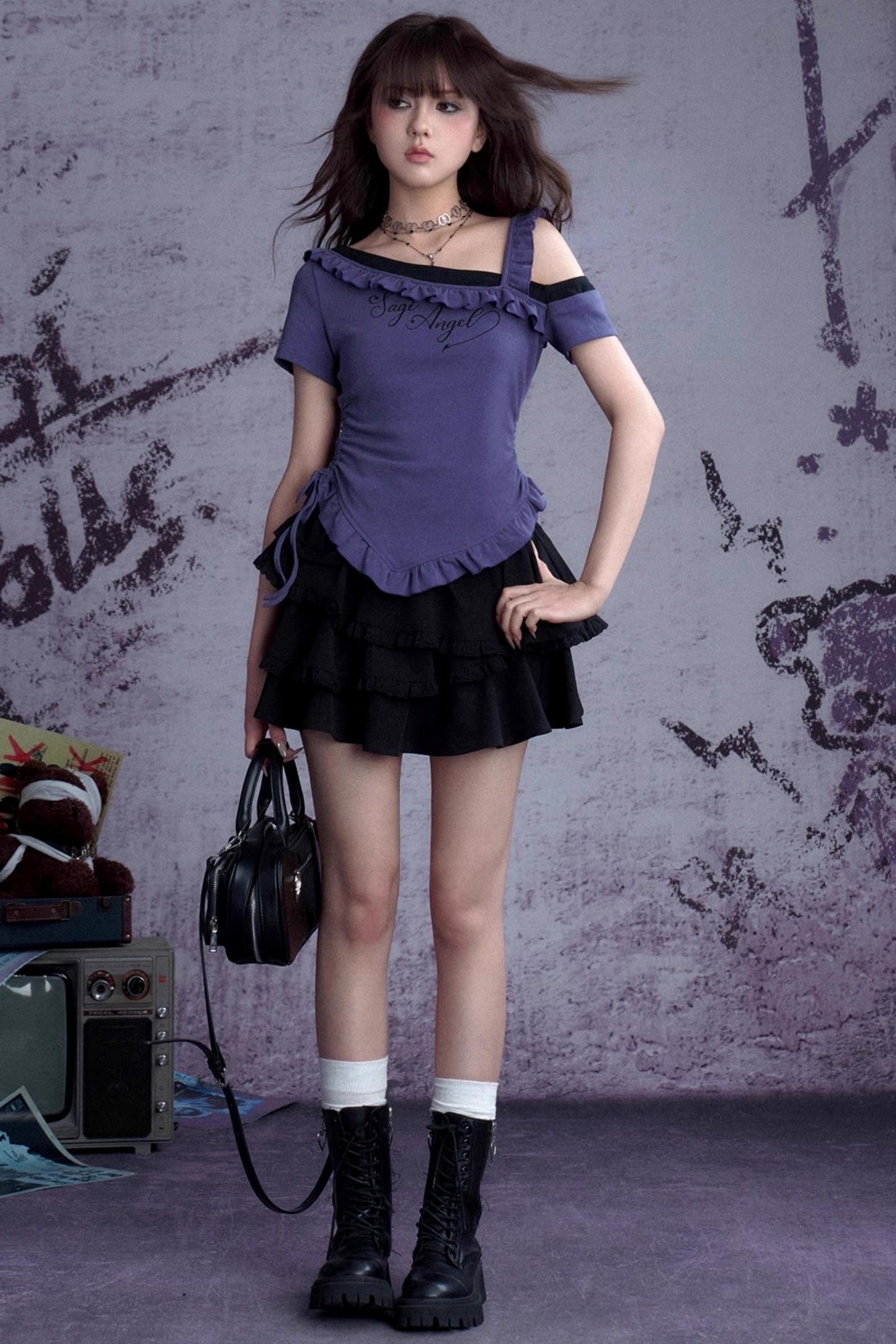 Pure Purple Irregular Top